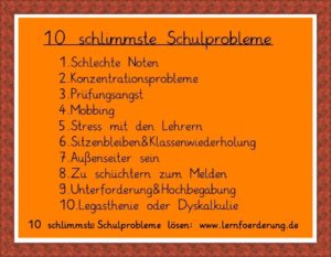 10 schlimmste Schulprobleme lösen