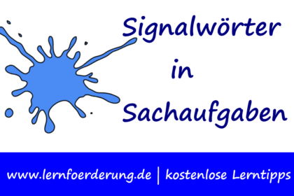 Signalwörter in Textaufgaben