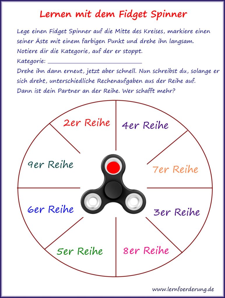 Einmaleins mit dem Hand Fidget Spinner