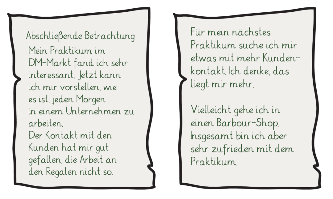 Praktikumsbericht schreiben Beispiel