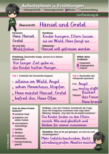 Märchen schreiben Hänsel+Gretel