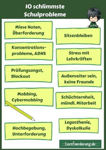 10 häufigste Schulprobleme