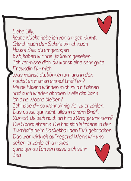 Schreiben freundin an brief meine Ein offener