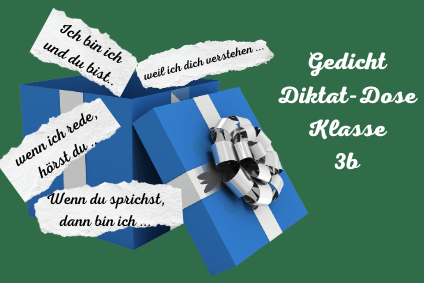 Gedicht-Diktat aus der Dose