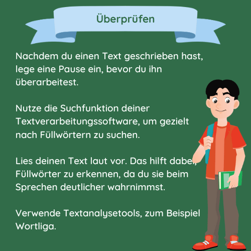 Überprüfe deinen Text auf Füllwörter