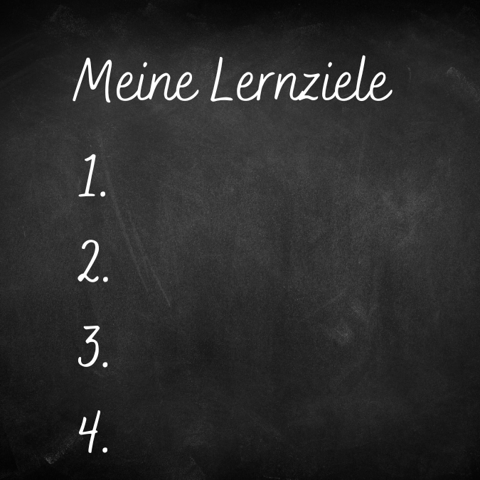 Lernziele formulieren