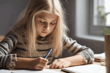 Rechtschreibtest für Kinder mit Problemen beim richtigen Schreiben