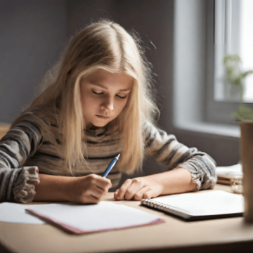 Rechtschreibtest für Kinder mit Problemen beim richtigen Schreiben