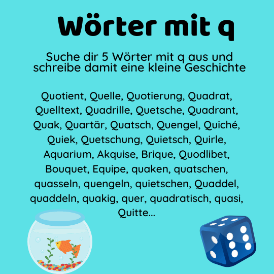 So lernt dein Kind Wörter mit qu oder q Lernfoerderung kostenlose