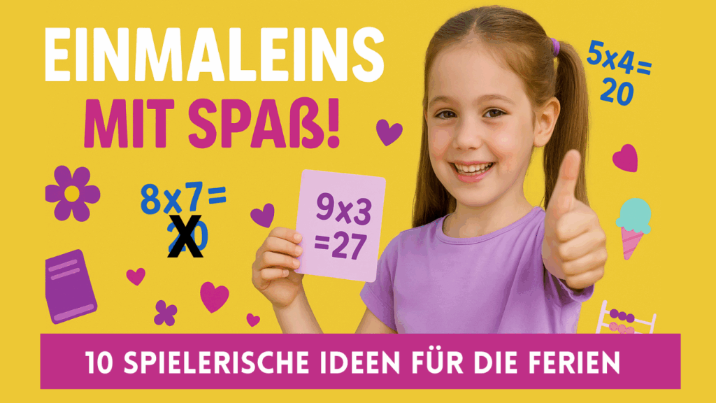 Einmaleins lernen in den Ferien – speziell für Mädchen