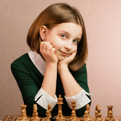 Kind spielt Schach