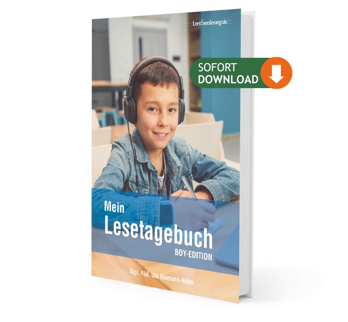 Arbeitshilfe Lesetagebuch für Jungen von Lernfoerderung.de